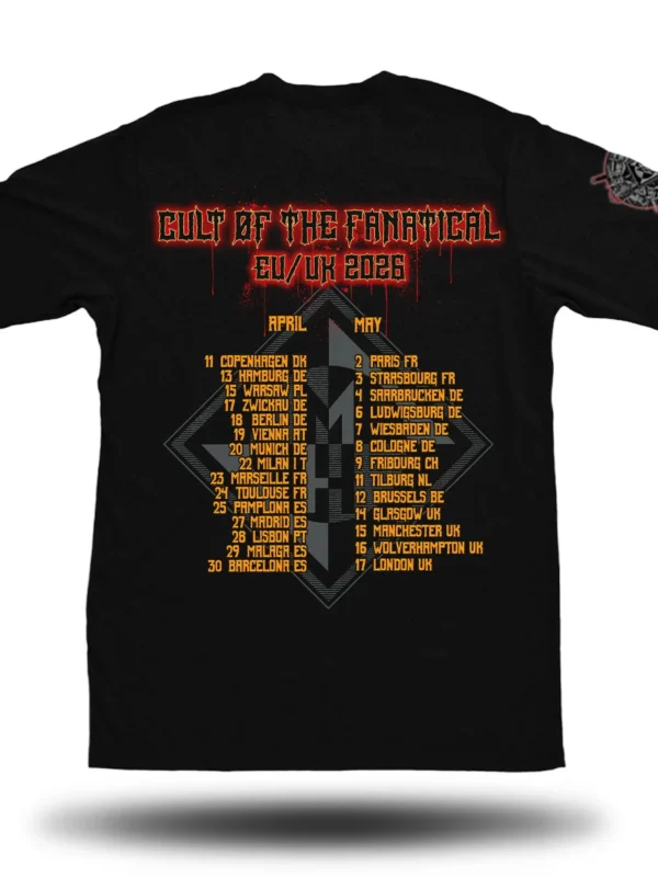 MACHINE HEAAD FANATICAL TOUR TEE BACK