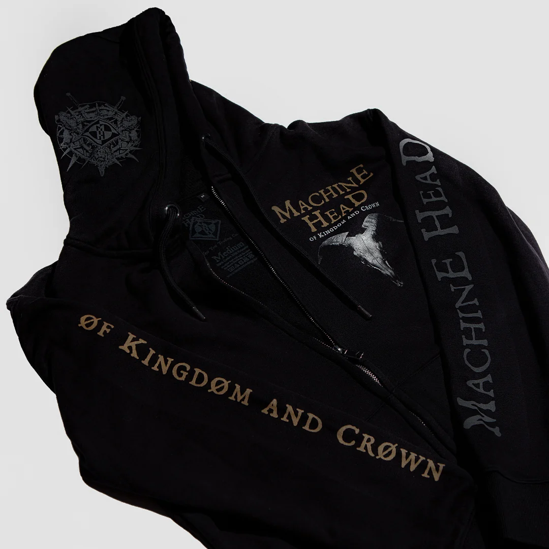 MACHINE HEAD ØF KINGDØM AND CRØWN HOODIE Front Design