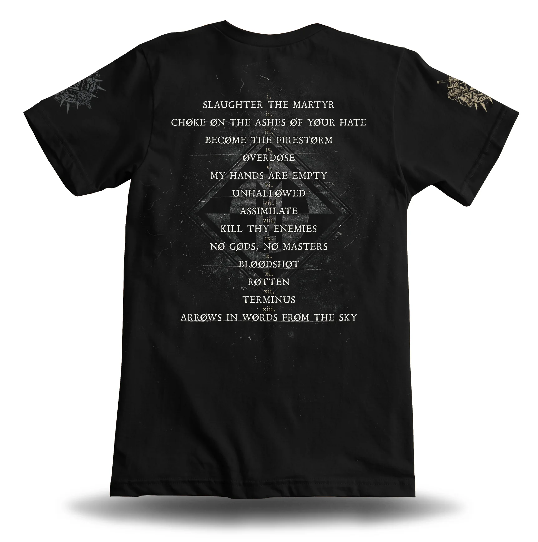 MACHINE HEAD ØF KINGDØM AND CRØWN TEE Black Back