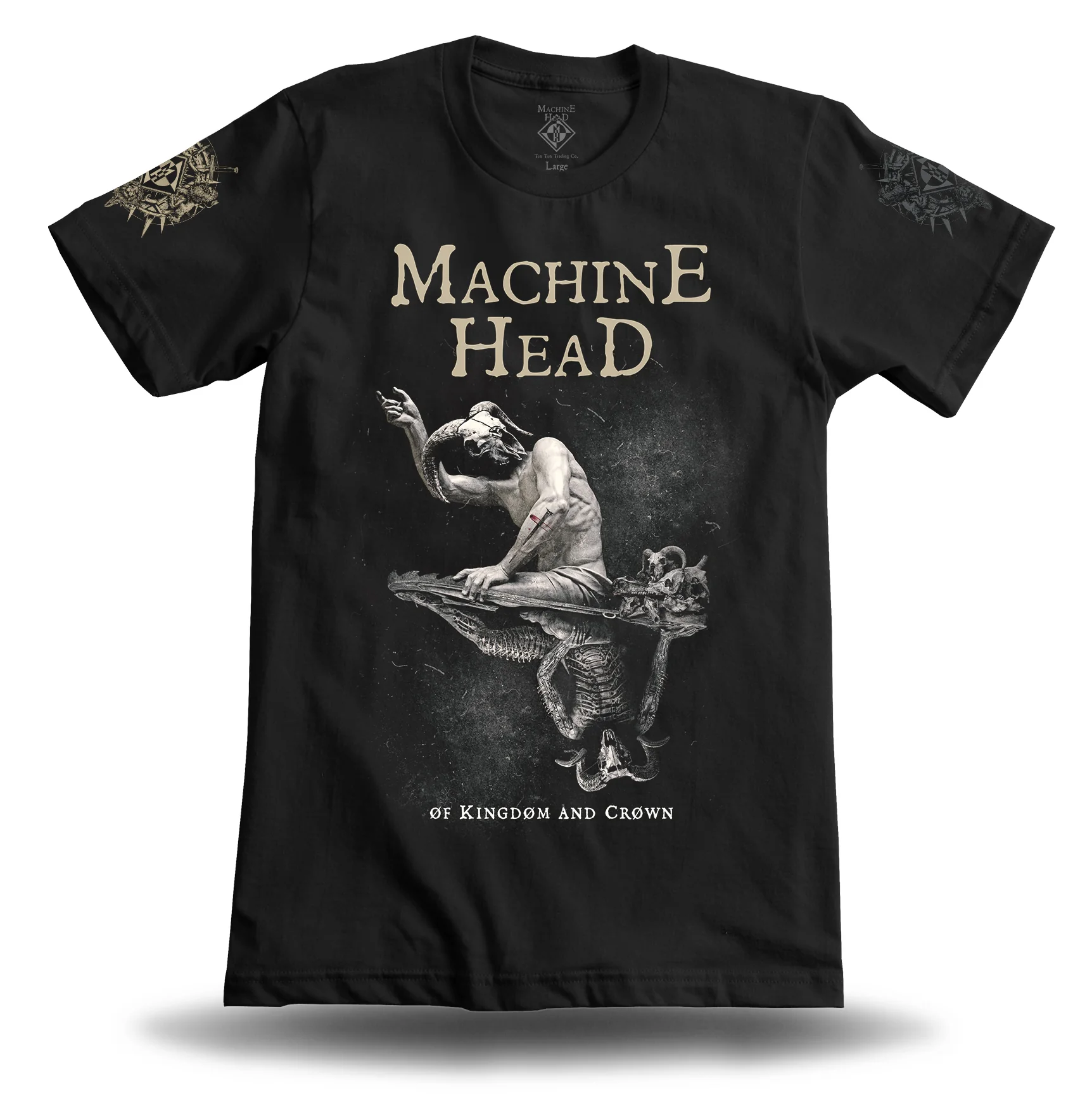 MACHINE HEAD ØF KINGDØM AND CRØWN TEE Black Front