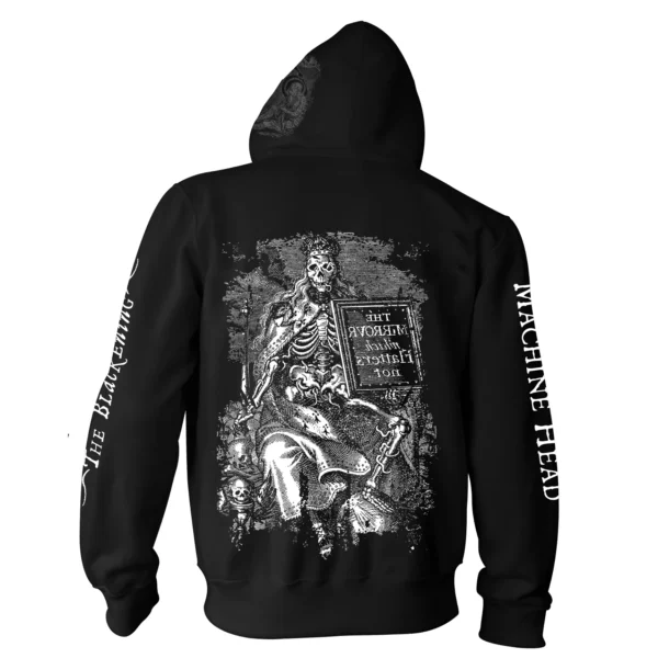 MACHINE HEAD THE BLACKENING ZIP UP HOODIE back