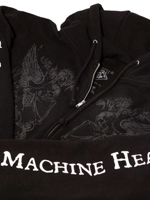 MACHINE HEAD THE BLACKENING ZIP UP HOODIE front design